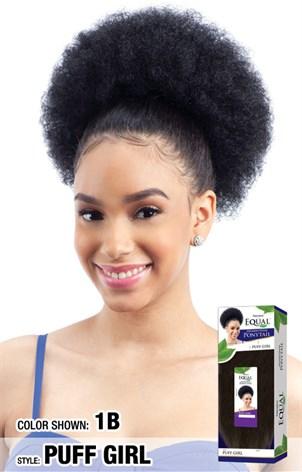 Shake n Go Freetress Equal Drawstring Ponytail Puff Girl, FRONT VIEW, Sareya Beauty Supply Store in Calgary Alberta Canada